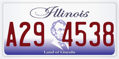 IL license plate A294538
