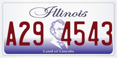 IL license plate A294543