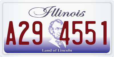 IL license plate A294551