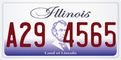 IL license plate A294565