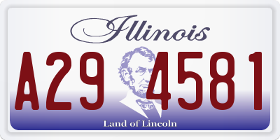 IL license plate A294581