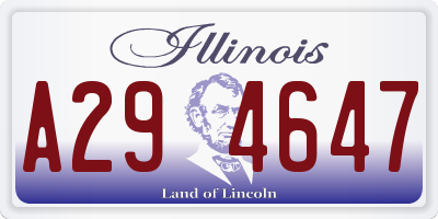 IL license plate A294647
