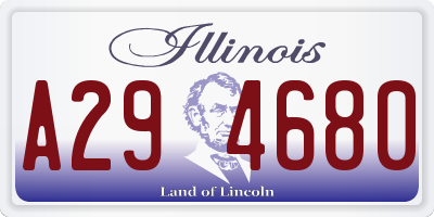 IL license plate A294680
