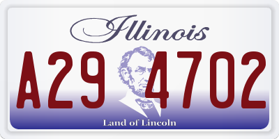 IL license plate A294702