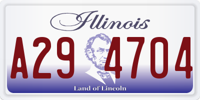 IL license plate A294704