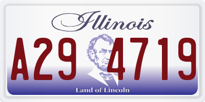 IL license plate A294719