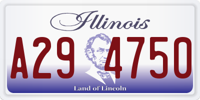 IL license plate A294750