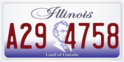 IL license plate A294758