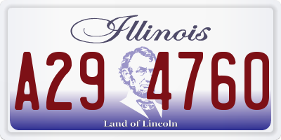 IL license plate A294760