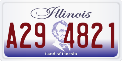 IL license plate A294821