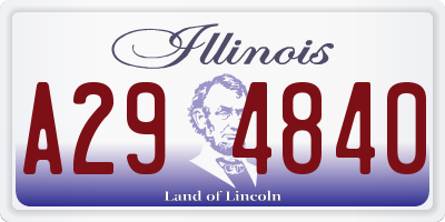 IL license plate A294840