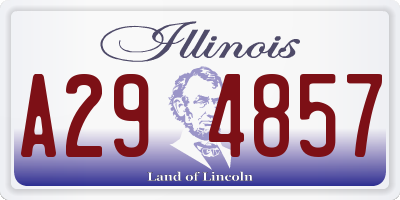 IL license plate A294857