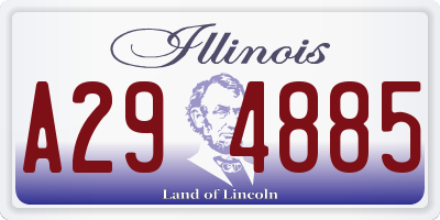 IL license plate A294885