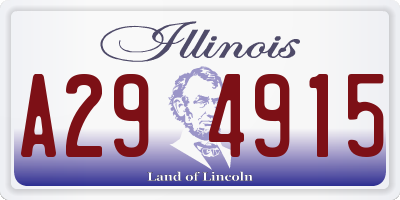 IL license plate A294915