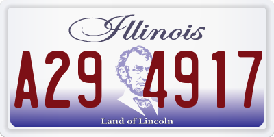 IL license plate A294917