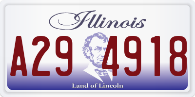 IL license plate A294918