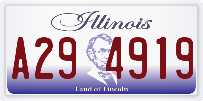 IL license plate A294919