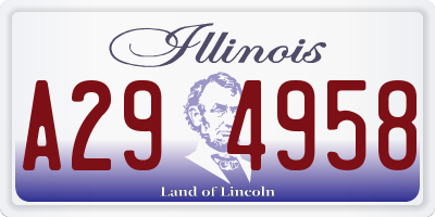 IL license plate A294958