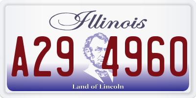 IL license plate A294960