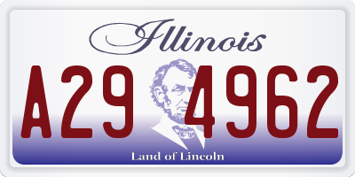 IL license plate A294962