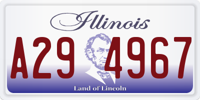 IL license plate A294967