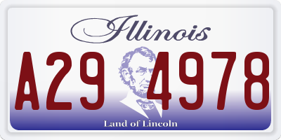 IL license plate A294978