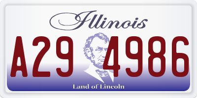 IL license plate A294986