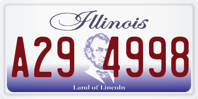 IL license plate A294998