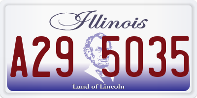 IL license plate A295035