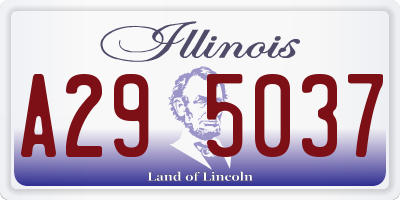 IL license plate A295037