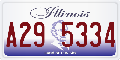 IL license plate A295334