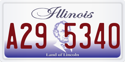 IL license plate A295340