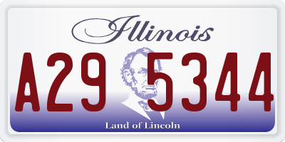 IL license plate A295344