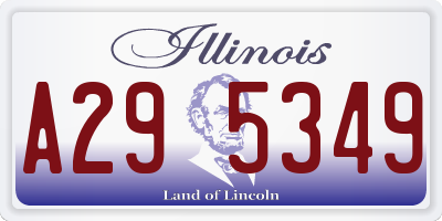 IL license plate A295349