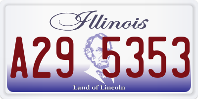 IL license plate A295353