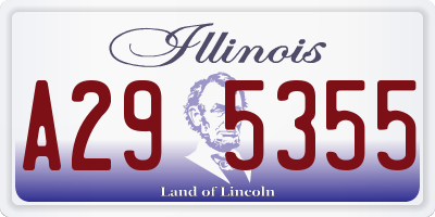 IL license plate A295355