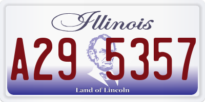 IL license plate A295357