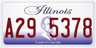 IL license plate A295378