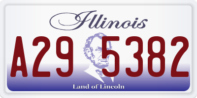 IL license plate A295382