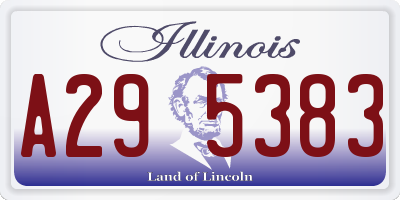 IL license plate A295383