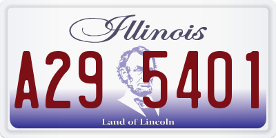 IL license plate A295401