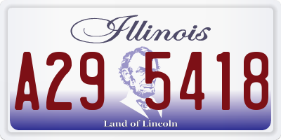 IL license plate A295418