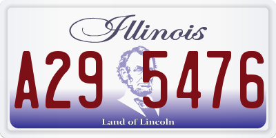 IL license plate A295476