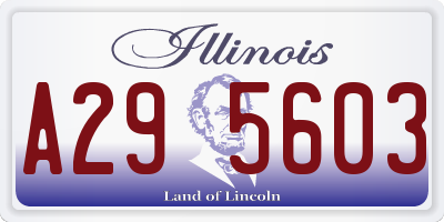 IL license plate A295603