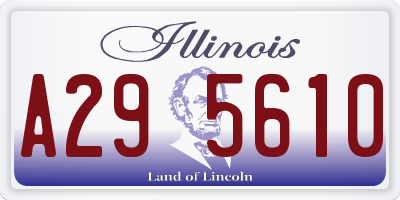 IL license plate A295610