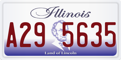 IL license plate A295635