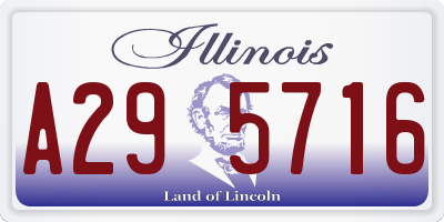IL license plate A295716