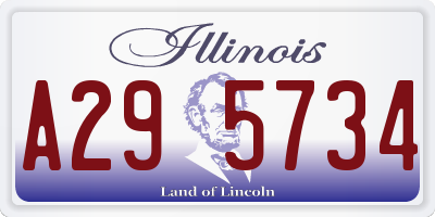 IL license plate A295734