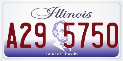 IL license plate A295750