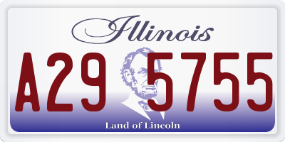 IL license plate A295755